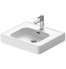 Duravit Soleil by Starck Раковина 55х48х14.5см., подвесная, 1 отв., с переливом, WonderGliss, цвет: белый. 2376550000