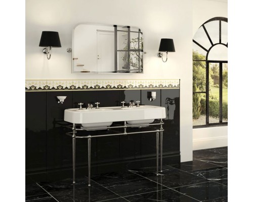 DevonDevon Memphis Консоль 123х55см, с раковиной на 3 отв., напольная, цвет: хром/белая. DEWDBLUES3FBI,  DDMEMPHISCR