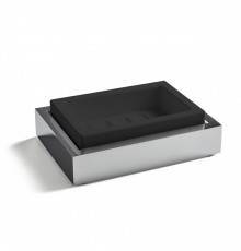 3SC SK 3.0 Мыльница настольная, композит Solid Surface, цвет: чёрный/хром . SK01ASL.NO