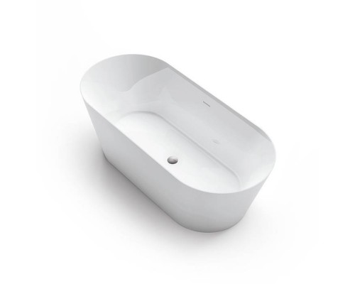 Gruppo Treesse Inka Ванна 180x80x60 см, овальная, отдельностоящая, акриловая, со щелевым переливом, цвет: белый матовый. V388BO