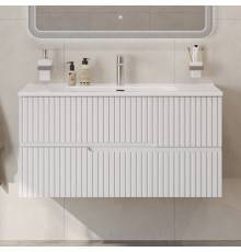Тумба с раковиной Cezares Duet 100 bianco opaco, раковина Cezares CZR-8095-100