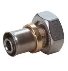 Муфта, Giacomini, RM179E, НГ EK, 3/4, 20 x 2, латунь, никелированная, для труб GIACOTHERM, GIACOFLEX многослойных и полибутиленовых