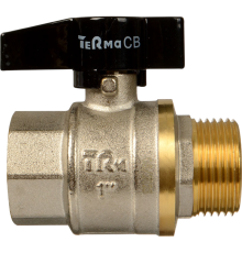 Шаровой кран TeRma CB 30224 1", вн-нар, ручка флажок