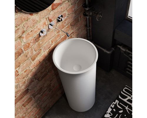 Kerasan The New Yorker Раковина 40хH89см., свободностоящая, слив в стену, сливная крышка, крепеж, цвет: белый. 564501