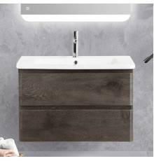 Тумба с раковиной BelBagno Albano-Cer 80 подвесная, robere nature grigio