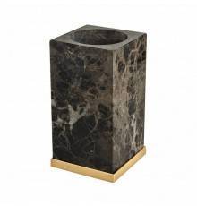 3SC Palace Marmo Стакан настольный, цвет: мрамор Emperador dark/золото 24к. . PA03AEMGD