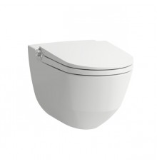 Laufen Cleanet Riva Унитаз-биде подвесной 60х39.5х40.5см, безободковый, пульт управления, с сиденьем, покрытие LCC, цвет: белый. 8.2069.1.400.000.1