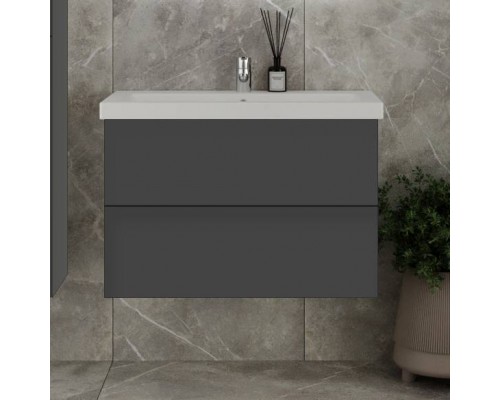 Тумба под раковину VIANT София 60, подвесная, с ящиками, графит