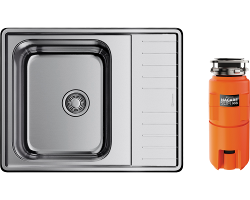 Комплект Мойка кухонная Omoikiri Sagami 63 + Измельчитель Nagare slim 900