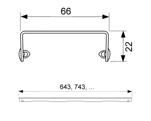 TECEdrainlinе Решетка royal, 700 мм, цвет: сталь, матовая. 600741