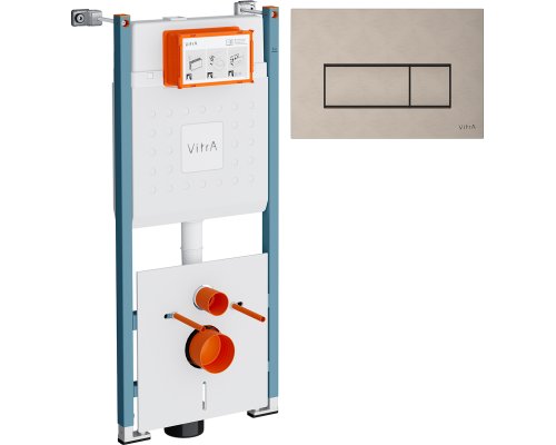 Система инсталляции для унитазов VitrA V-Fix Core 732-5800-01PV с кнопкой Root Square 740-2395 никель Система инсталляции для унитазов VitrA V-Fix Core 732-5800-01PV с кнопкой Root Square 740-2395 никель