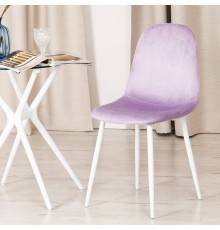 Стул TetChair Модерн Breeze вельвет light lavander, ножки белые