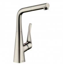 Hansgrohe Metris Смеситель для кухни, 1 отв., sBox, цвет: сталь. 73812800