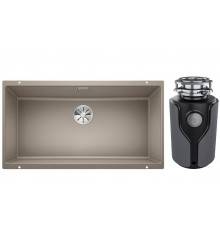 Комплект Мойка Blanco Subline 800-U серый беж + Измельчитель KUCHENSTERN Muhle 353MU35