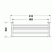 Duravit Starck T Полочка для полотенец 61x23.2см, подвесная, цвет: Gold Polished. 0099443400
