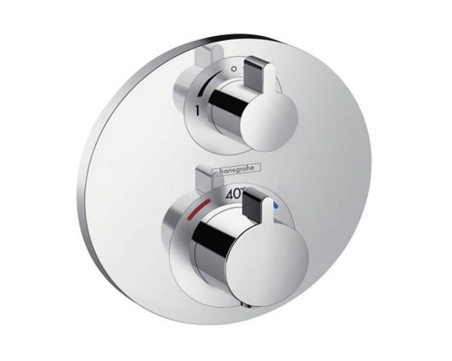 Hansgrohe Ecostat S Термостатический смеситель на 2 потребителя, внешняя часть, цвет: хром. 15758000 Hansgrohe Ecostat S Термостатический смеситель на 2 потребителя, внешняя часть, цвет: хром. 15758000
