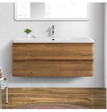 Тумба с раковиной BelBagno Albano 120 подвесная, rovere rustico, белая глянцевая раковина
