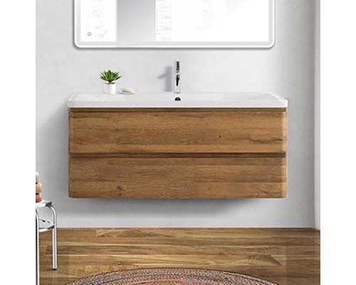 Тумба с раковиной BelBagno Albano 120 подвесная, rovere rustico, белая глянцевая раковина
