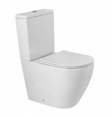 Унитаз-компакт напольный BelBagno Sfera-r BB2141CPR/SC безободковый, крышка с микролифтом, бачок BB2141T