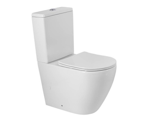 Унитаз-компакт напольный BelBagno Sfera-r BB2141CPR/SC безободковый, крышка с микролифтом, бачок BB2141T Унитаз-компакт напольный BelBagno Sfera-r BB2141CPR/SC безободковый, крышка с микролифтом, бачок BB2141T