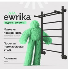 Полотенцесушитель водяной EWRIKA Сафо FP 80х50 черный, матовый