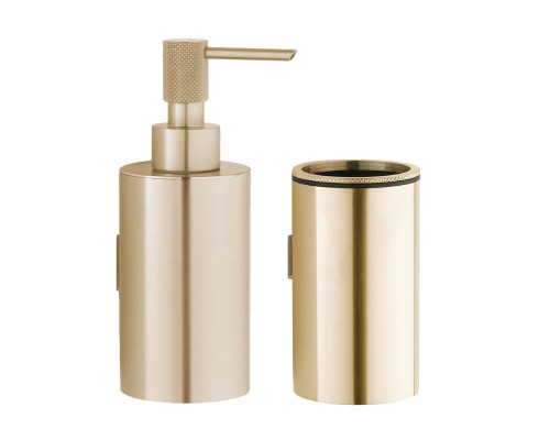 Набор Стакан Boheme Uno 10974-MG matt gold + Дозатор 10977-MG matt gold