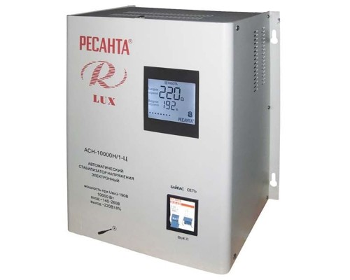 Стабилизатор напряжения Ресанта Lux АСН-10000 Н/1-Ц Стабилизатор напряжения Ресанта Lux АСН-10000 Н/1-Ц
