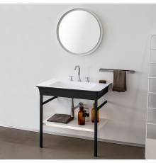 Agape Novecento XL Раковина на стальной базе 90x55x13 см, 3 отв., напольная, цвет: матовый белый/темный серый . ACER1072G,  ACER10703RBG *3
