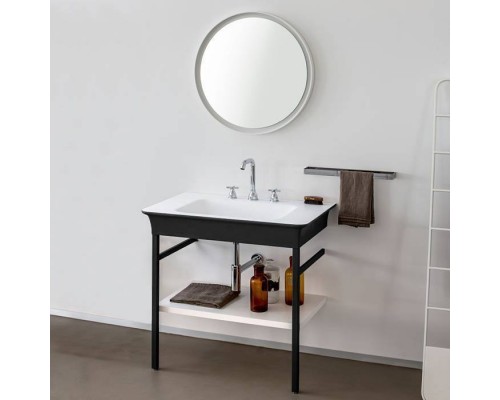 Agape Novecento XL Раковина на стальной базе 90x55x13 см, 3 отв., напольная, цвет: матовый белый/темный серый . ACER1072G,  ACER10703RBG *3