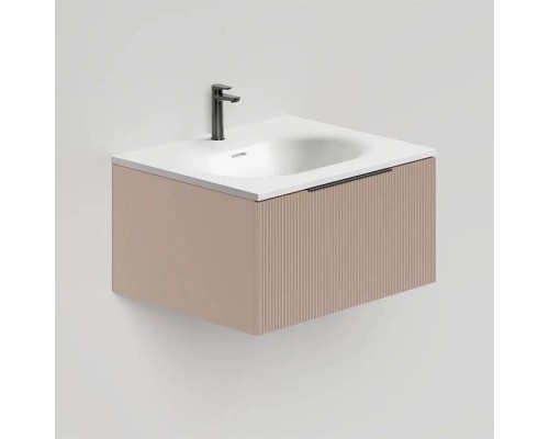 Salini Touch Тумба подвесная 60х50х32см., с раковиной, 1 ящик, верт. фрез., цвет: Taupe. T600V1TON205