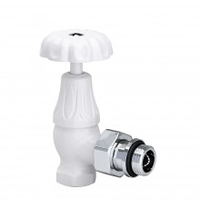 Клапан SR Rubinetterie угловой серия Floral Old Style 1/2, цвет белый 0337-1500VC0A