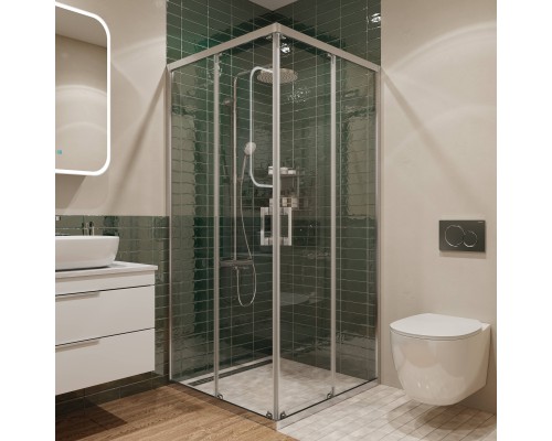 Душевой уголок Artemis Amata 90х90, профиль матовый хром