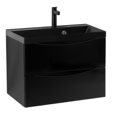 Тумба с раковиной BelBagno Marino 60, подвесная, nero lucido, черная раковина