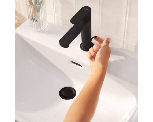 Hansgrohe Rebris S Смеситель для раковины, 1 отв., с донным клапаном, цвет: черный матовый. 72517670
