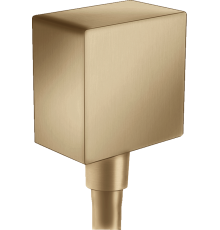 Шланговое подключение Hansgrohe Fixfit Square 26455140 шлифованная бронза