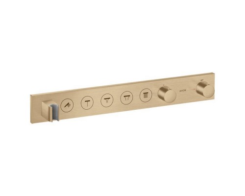 Axor ShowerSolutions Смеситель для душа, встраиваемый, термостатический, на 5 выходов, (внешняя часть), цвет: шлифованная бронза. 18358140