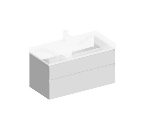 Kerama Marazzi Cubo Тумба подвесная 100см, с ящиками, цвет: белая матовая. CUB.100.2\WHT.M Kerama Marazzi Cubo Тумба подвесная 100см, с ящиками, цвет: белая матовая. CUB.100.2\WHT.M