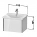 Duravit XViu Тумба подвесная 61x46.9x40.5см, с раковиной, 1 ящик, цвет: walnut dark/черный матовый. 2332650000,  XV40150B221