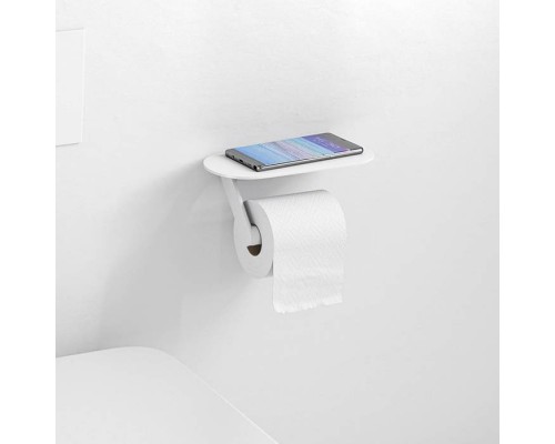 Hansgrohe WallStoris Держатель т/б с полкой, подвесной, цвет: белый матовый. 27928700 Hansgrohe WallStoris Держатель т/б с полкой, подвесной, цвет: белый матовый. 27928700