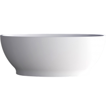 Акриловая ванна Abber AB9207 165x80 см, отдельностоящая, овальная, с каркасом, со сливом-переливом