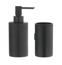 Набор Стакан Boheme Uno 10974-B black + Дозатор 10980-B black