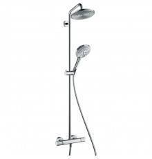 Hansgrohe Raindance Select S Душевой комплект: смеситель термостатический, верхний душ, ручной душ, штанга для душа, цвет: хром. 27116000