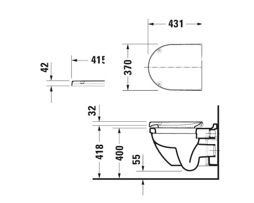 Duravit Starck 3 Сиденье для унитаза с микролифтом (Soft Close), цвет: белый/нержавеющая сталь. 0063890000 Duravit Starck 3 Сиденье для унитаза с микролифтом (Soft Close), цвет: белый/нержавеющая сталь. 0063890000