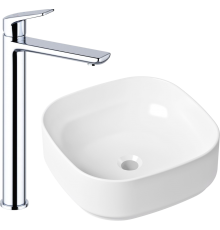 Комплект Раковина Lavinia Boho Bathroom Sink Slim 33311006 + Смеситель Wellsee ICON! for life 182306000 хром