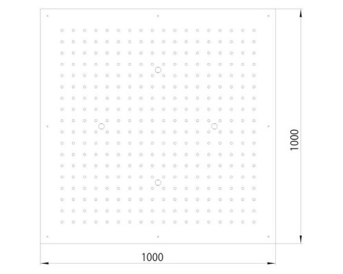BOSSINI DREAM-XL CUBE Верхний душ 1000 x 1000 мм, цвет: хром. WI0376.030 BOSSINI DREAM-XL CUBE Верхний душ 1000 x 1000 мм, цвет: хром. WI0376.030