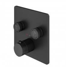 Plumberia Selection PSBOX Смеситель для душа, встраиваемый, на 2 выхода,  цвет: черный матовый. PSB2902NO