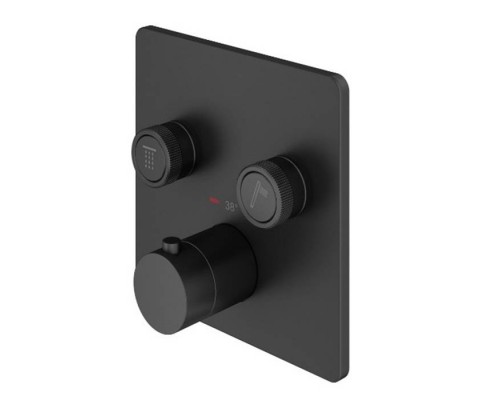 Plumberia Selection PSBOX Смеситель для душа, встраиваемый, на 2 выхода, цвет: черный матовый. PSB2902NO Plumberia Selection PSBOX Смеситель для душа, встраиваемый, на 2 выхода, цвет: черный матовый. PSB2902NO