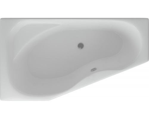 Акриловая ванна AQUATEK Медея MED180-0000037 L 170x95 см, угловая, вклеенный каркас, с экраном, со сливом-переливом, асимметричная