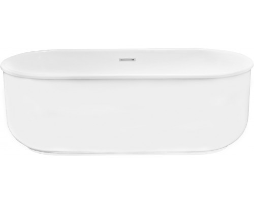 Акриловая ванна BelBagno BB401-1700-800 без опоры 170x80 см, отдельностоящая, овальная, со сливом-переливом
