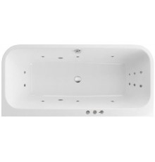 Акриловая ванна Excellent Arana WAEX.ARA18.SMART 180x85 см, с гидромассажем, с каркасом, со сливом-переливом